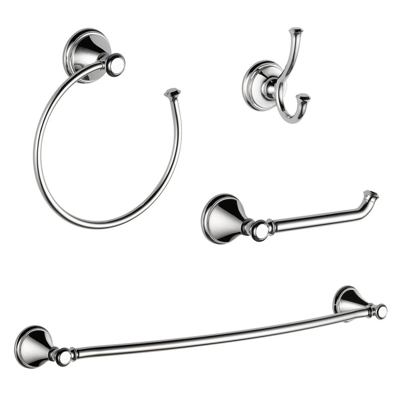Ensemble de quincaillerie de salle de bain Cassidy ™ Delta 4 pièces, Chrome