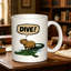 1pc Funny Dive! Capybara Riding Crocodile Comic Cape Cod style with Dive! Logo Ceramic Coffee Mug Coffee Cup Tea Mug Christmas Gift Office can hold Tea Milk.