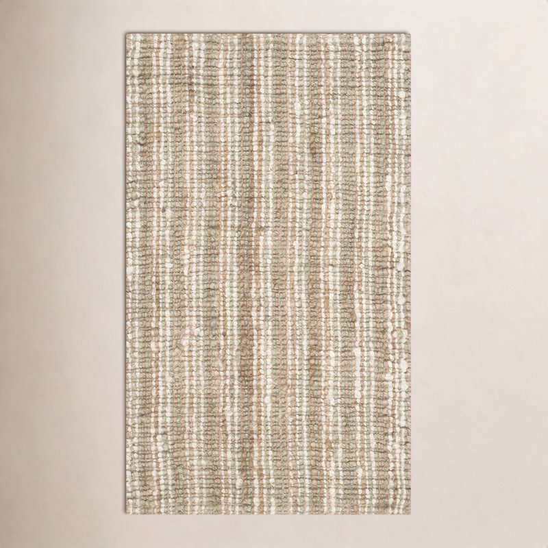 Alda Natural Hand Woven Jute Solid Color Rug, Rectangle 2' x 3'
