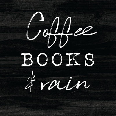 Coffee Books Rain Circle - Wrapped Canvas Print