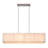 Wanakah 48-Inch 6 - Light Kitchen Island Linear Chandelier Textured Linen White Shade Reflector bottom