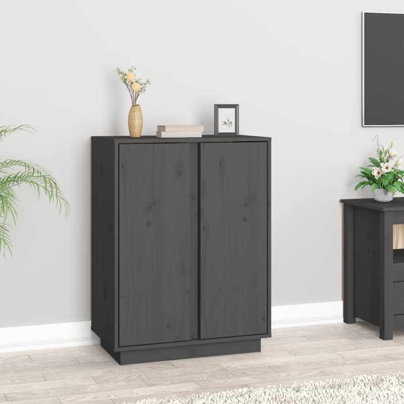 Mascha 60cm Solid Wood Sideboard, Grey