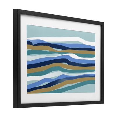 Between The Waves Ripples Framed Print Under Glass, design by Atelier Posters