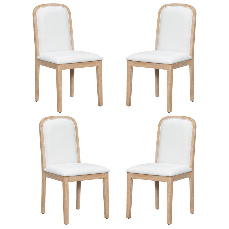 Ensemble de chaises de salle à manger de style rétro avec 4 chaises rembourrées pour la salle à manger et le salon