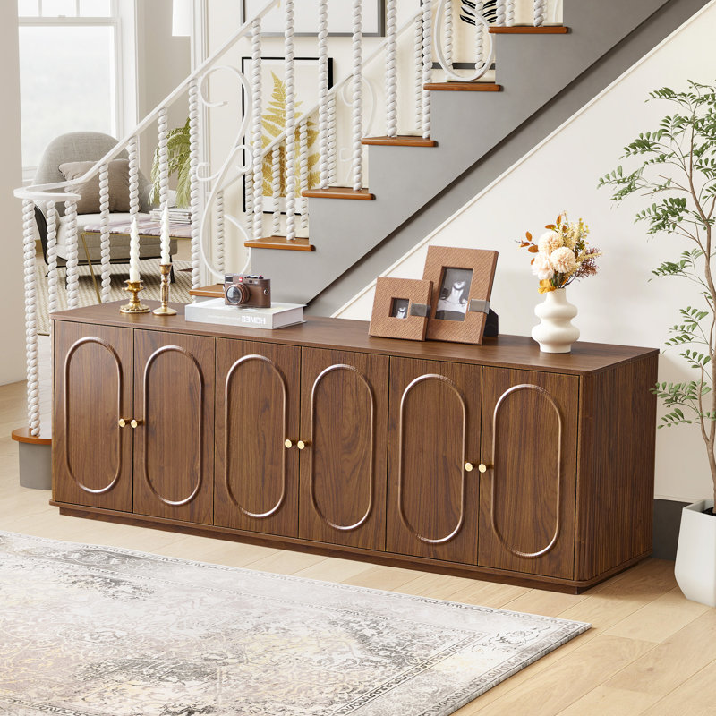 62.99'' Wide 6 - Door Sideboard Accent Cabinet, Walnut