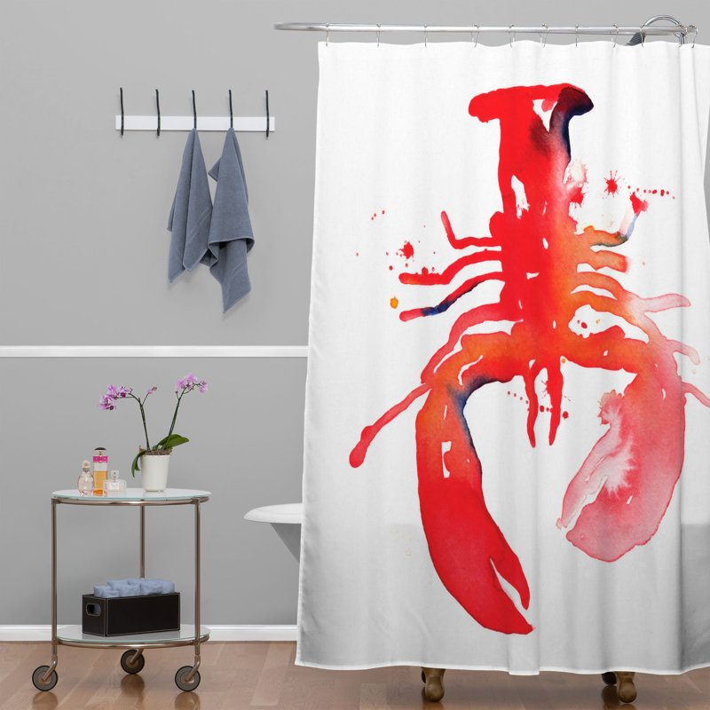 Rideau de douche simple homard