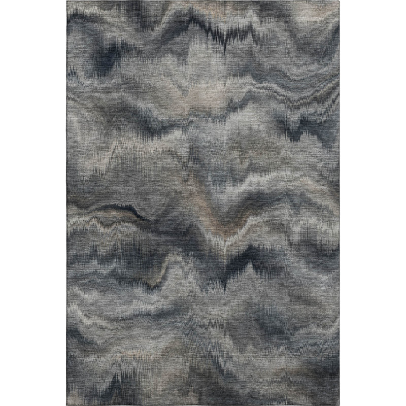 Tapis lavable à la machine de qualité supérieure Mayfield AMF2095, Gris, 8 pi x 10 pi