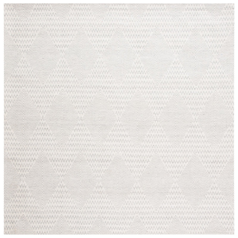 Tyishia Hand Loomed Performance Geometric Rug, Square 6'