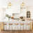  12.5 In 3- Light Boho Coastal Semi Flush Mount Ceiling Light for Hallway Entryway Kitchen Bedroom Nursery