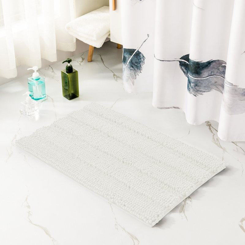 Tapis pour salle de bain Faddis, Simple - L 60 po x l 24 po, Ivoire ivoire