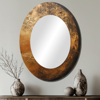 Bronze Moon Beam - Large Wall Mirror On Metal