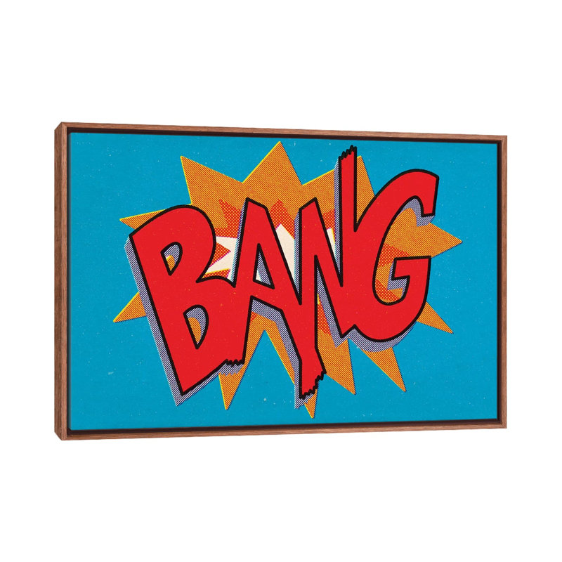 Bang by Joseph McDermott - Print on Canvas, Classic Brown Wood Framed, 101.6 cm H x 66.04 cm W