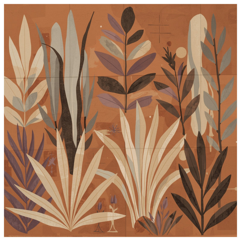 Tapis de bain Abstract Botanical Illustration, L 24 po x L 17 po