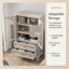 Armoire en verre avec 2 tiroirs et tablette réglable-443322631