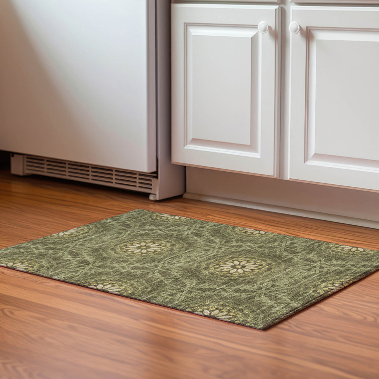 Premium Machine Washable Cerrito Olive Rug