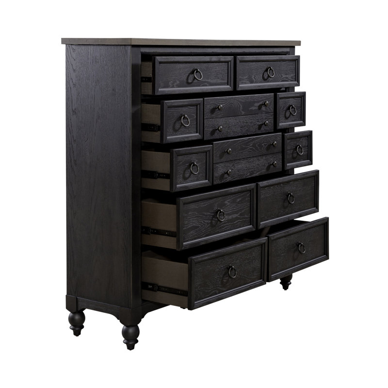 Aisja 12 Drawer Chesser, Black