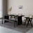Black Rectangular Solid wood Butterfly Leaf Dining Table-424121880