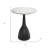 20" Black Marble Round End Table