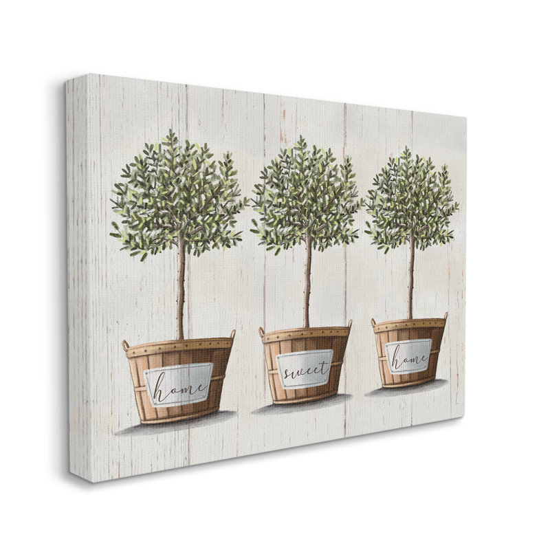 Arbres fruitiers Home Sweet Home - impression, H 24 po x l 30 po, Toile tendue