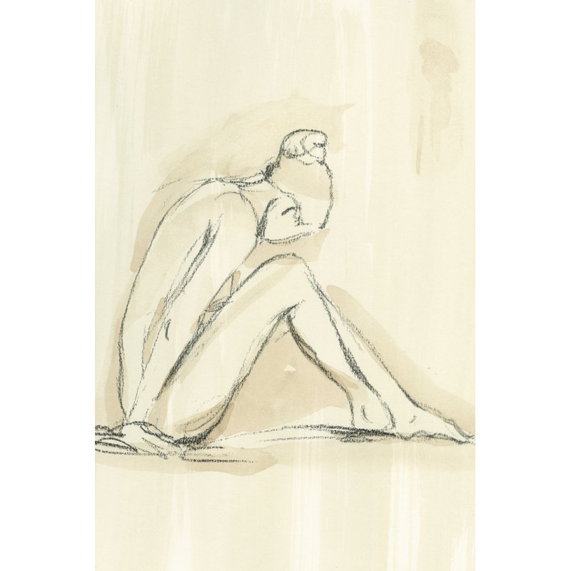Neutral Figure Study I - Wrapped Canvas Print, 46cm H x 30cm W