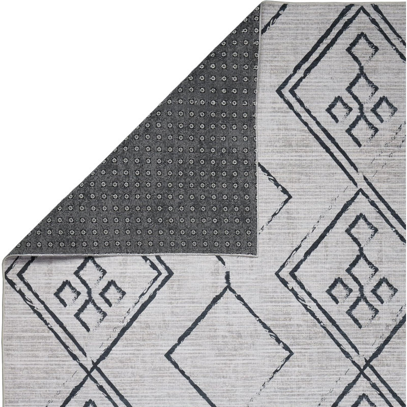 Kendrall Washable Geometric Indoor Rug, Rectangle 8' x 10'