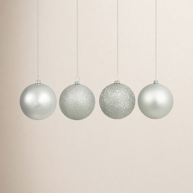 Décoration de boule décorative des Fêtes, 2.75", Argent