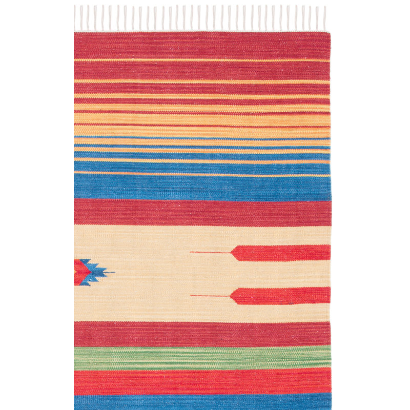 Barefield Hand Woven Southwestern Area Rug, Square 6'