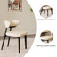 Deux ensembles de chaises de salle à manger en bois avec siège rembourré en similicuir, pieds noirs, aucun assemblage requis-102379330-105060882
