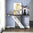 Rillamas 47.24'' Mirrored Glass Console Table Imitation Marble Sofa Entryway Table