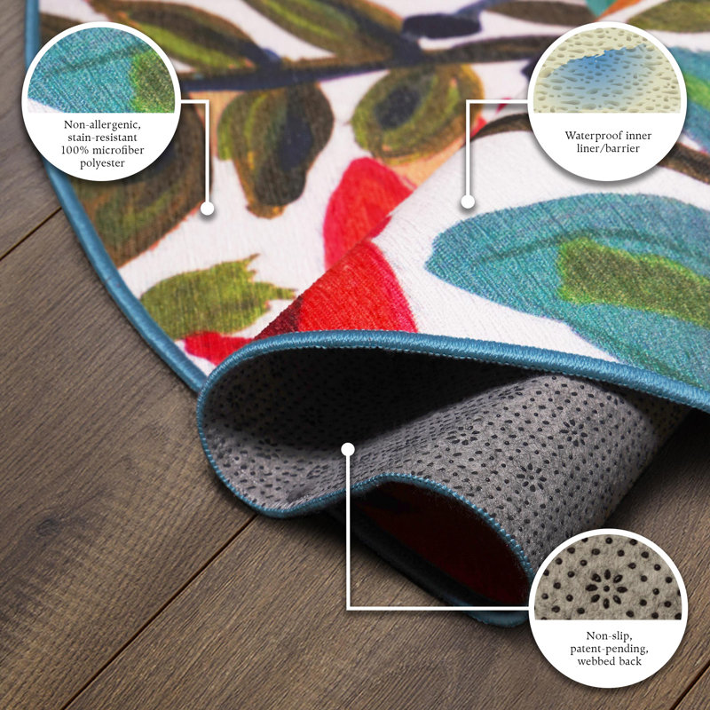 My Magic Carpet Machine Washable Round Area Rug Blasius 6X6