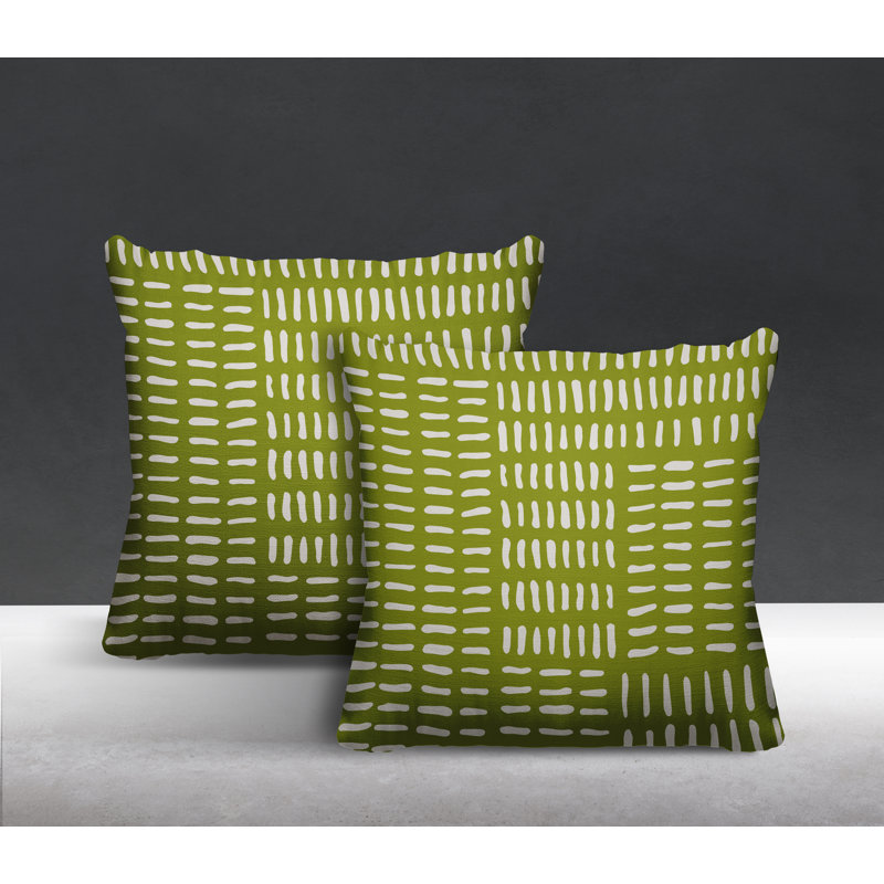  Coussin intérieur / extérieur carré, L 17 po x H 17 po, Chartreuse