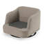 Chantry - Fauteuil d'appoint pivotant en tissu sable moderne gris