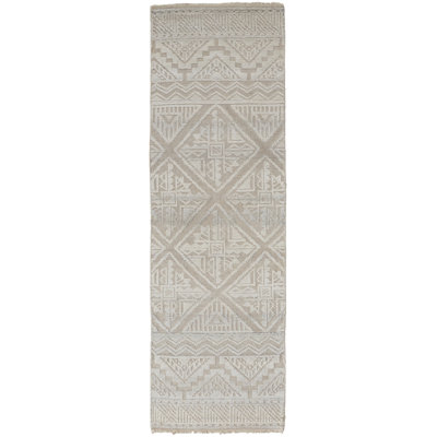 Authement Hand-Knotted 2'-6" x 10' Area Rug