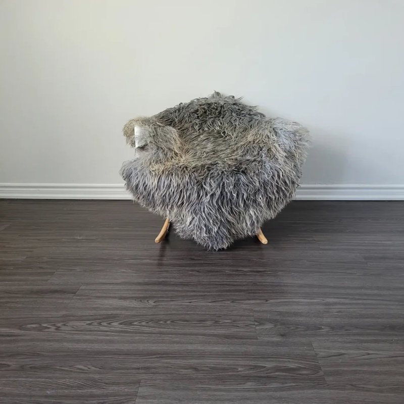 Tapis en peau de mouton Gotland, tapis suédois en laine douce et bouclée