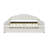 Full Size Upholstery Daybed Frame with Shall Shaped Backrest  and Trundle,White-1811634083