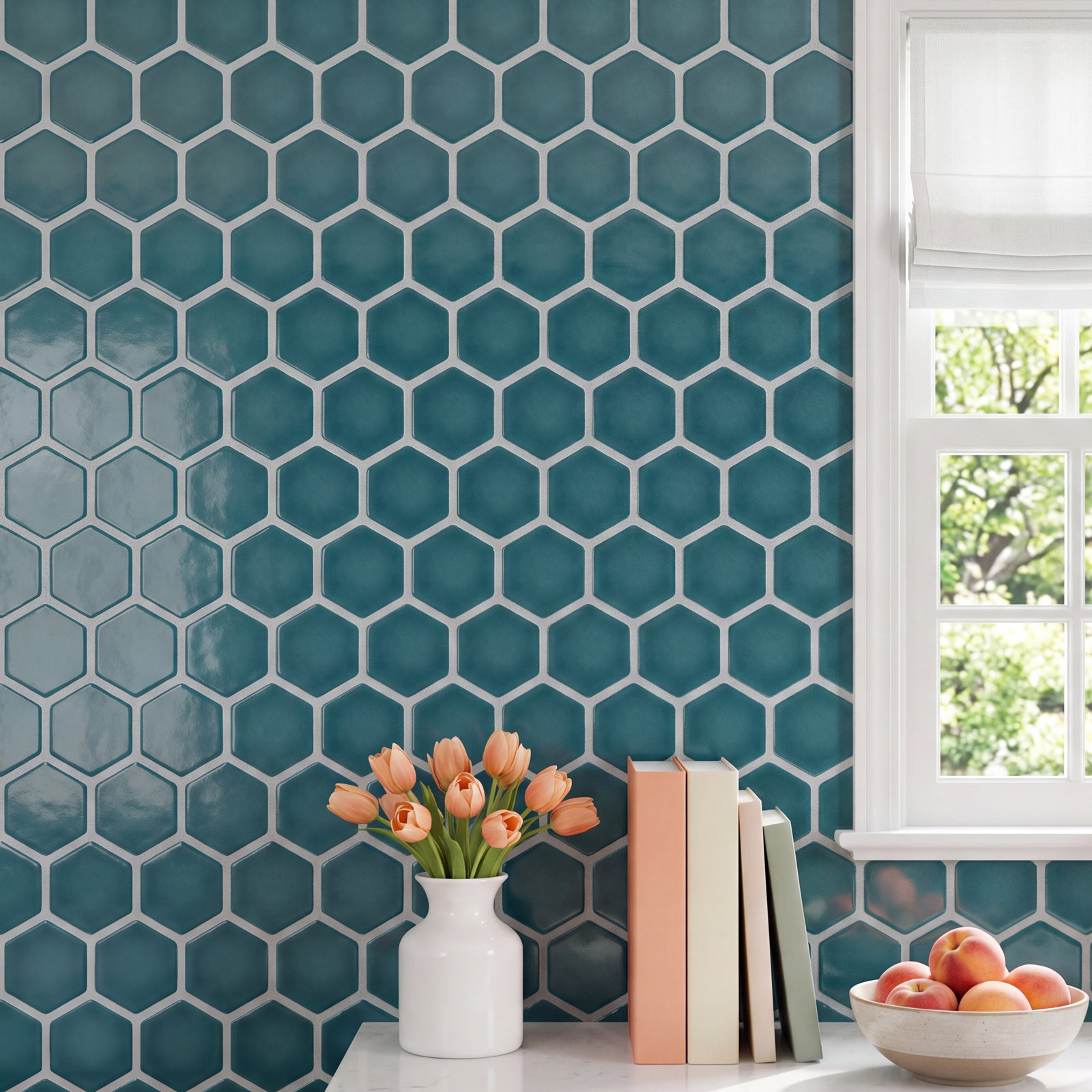 Tribeca 1" Porcelain Mosaic Tile, Jade