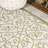 Deilani Vintage Filigree Textured Weave Green/Cream Indoor/Outdoor Rug-2008495926