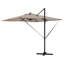 Roma Parasol with LED Strip Lights Aluminium and Polyester Garden Shade