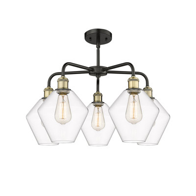 5 - Light Dimmable Teardrop Chandelier