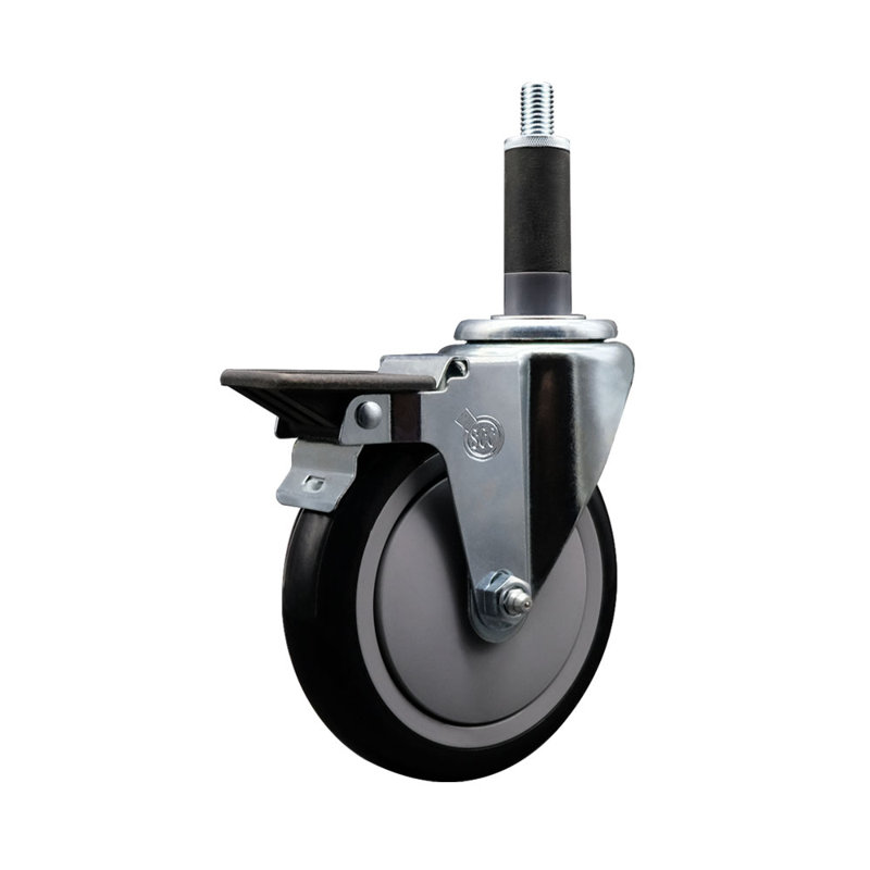 Poly Swivel 1 Inch Expanding Stem Caster with Brake SCC