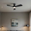 Ventilateur de plafond encastré noir Hot Lights