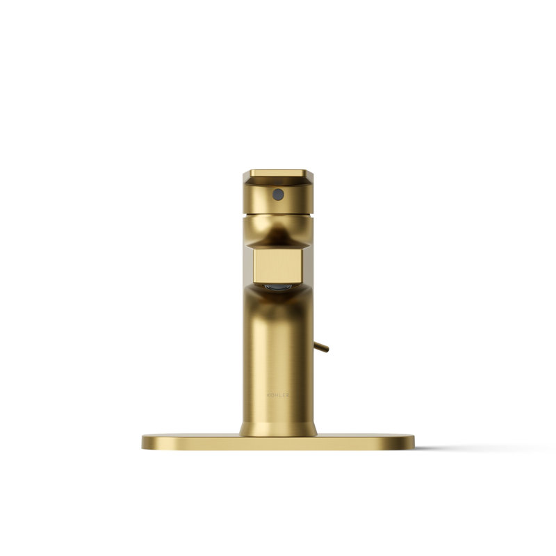 Taut Single-Control Lavatory Faucet with Escutcheon, Vibrant Brushed Modern Brass