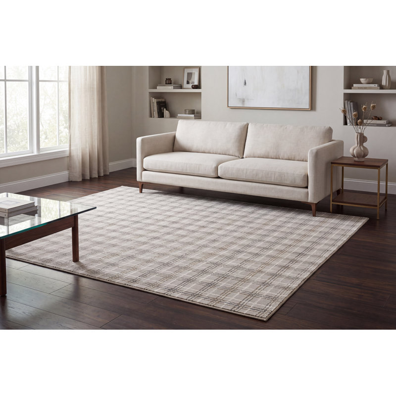HARMONY 6.7X9.6 59005-8575 BEIGE/GREY, Rectangle 6'7" x 9'6"
