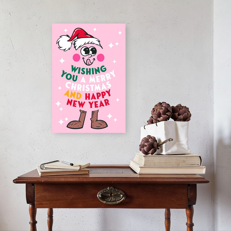 Whimsical Christmas New Year Playful Whimsical Abstract Landscape Nature Wall Art Print 1 Piece Wrapped Canvas Wall Art