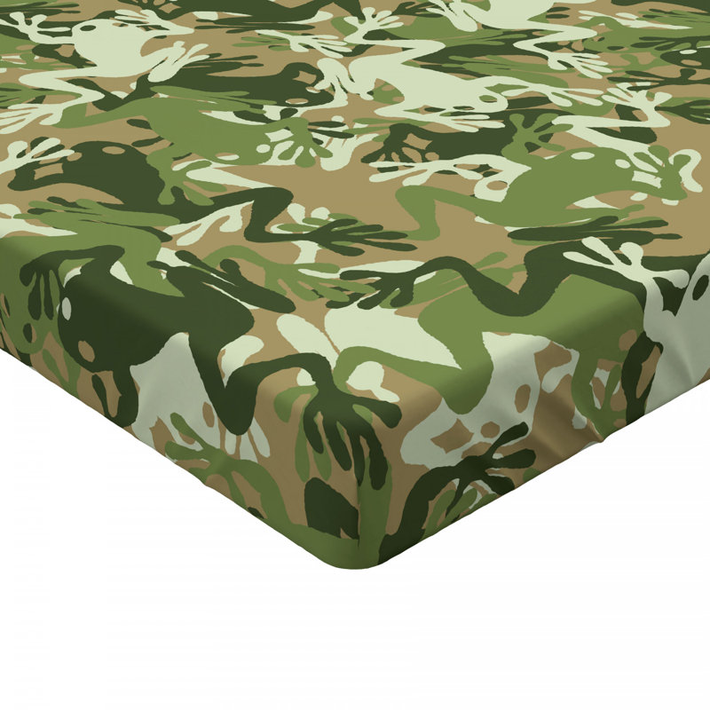 Microfiber Camouflage Fitted Sheet, Full Fitted Sheet