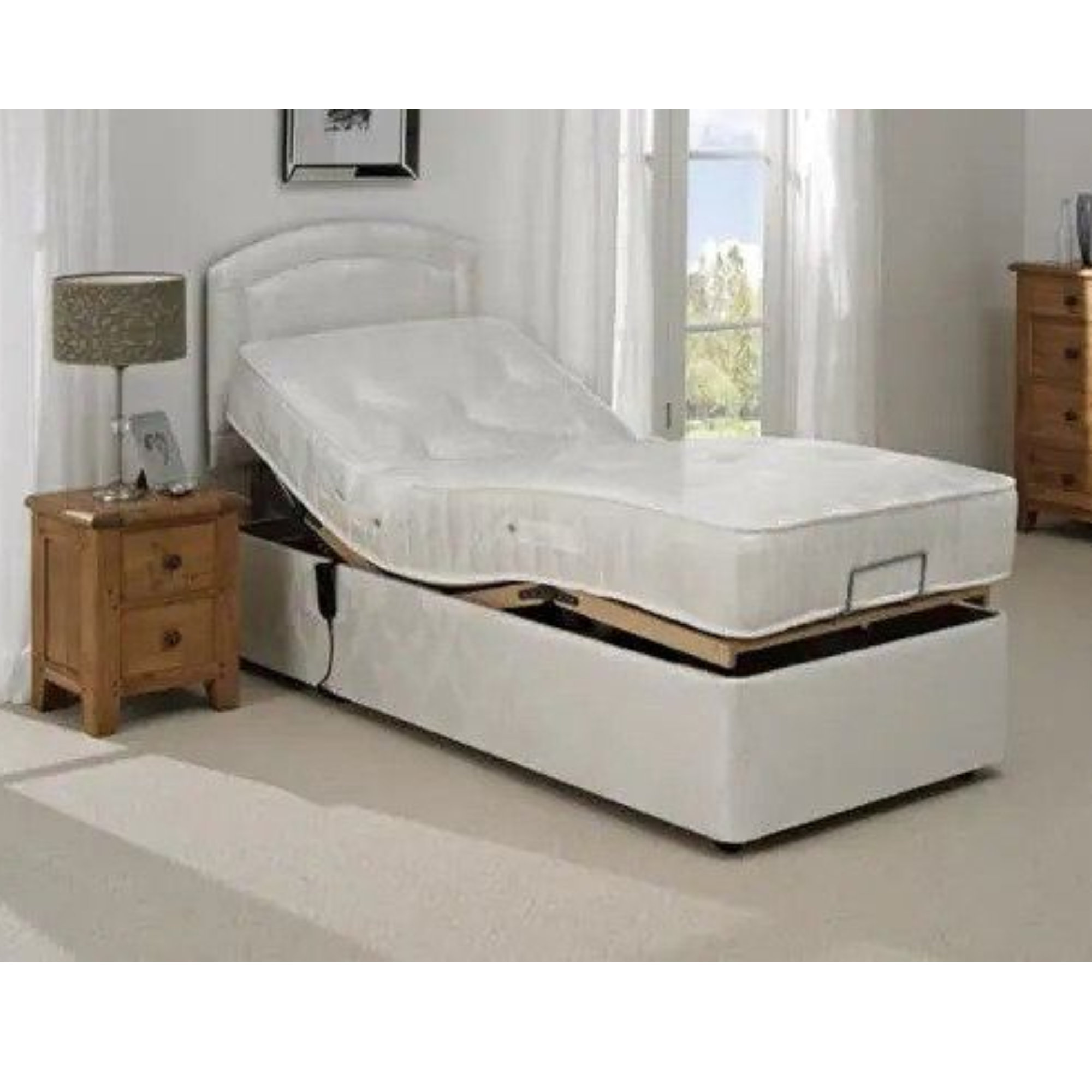 MiBed Wentworth Adjustable Electric Bed with Reflex Foam Mattress ...