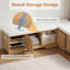 Ensemble de table de coin-repas extensible avec bancs et tabourets de rangement, ensemble de table de salle à manger de coin 6 pièces-380661249-380661248-380661501