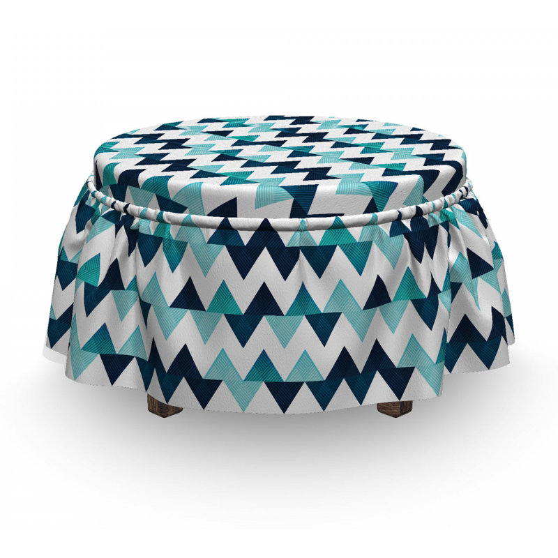 Housse pour repose-pieds zig zag