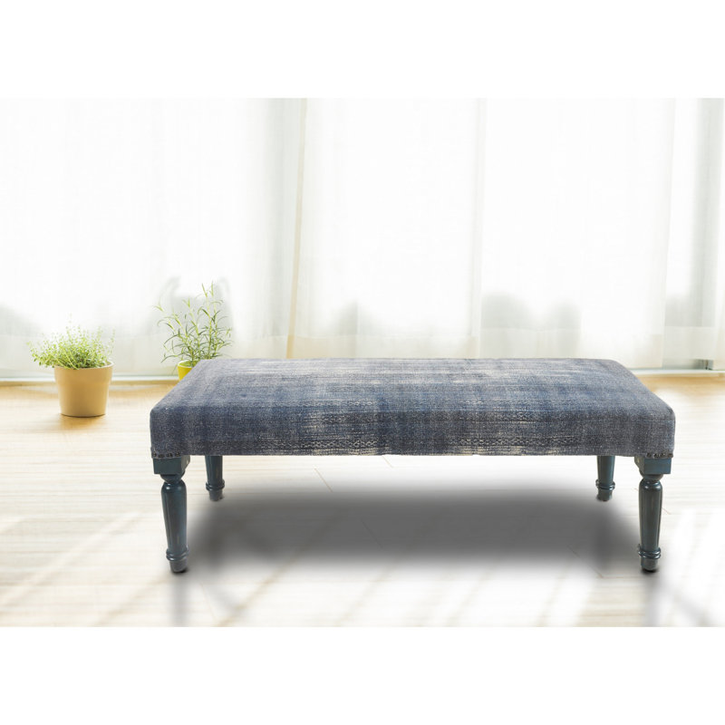 Banc rembourré 47 po, Marine, Bleu