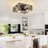 19.68'' Crystal Square Caged Flush Mount Ceiling Fan with Light Kit and Remote